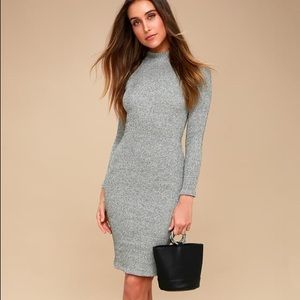 Heather Grey midi sweater dress